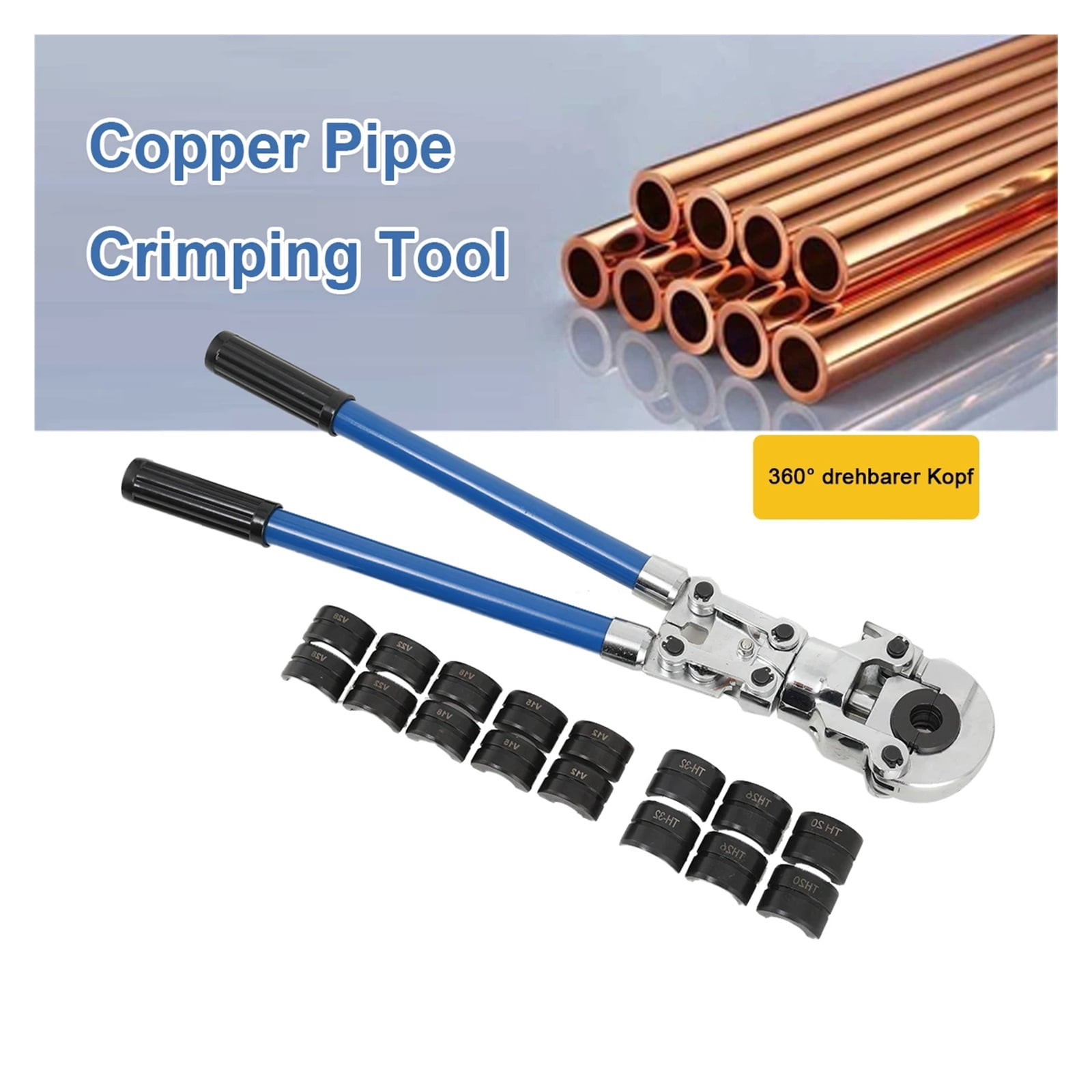 Hand Press Crimping Pliers V12-28mm + TH16-32mm Composite Pipe Copper Pipe Crimping Pliers ,Professional Tools