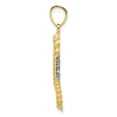 thumbnail image 2 of 10k Yellow with White Rhodium Two-tone Gold Seahorse Charm, 2 of 4