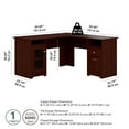 thumbnail image 6 of Scranton & Co 60" Transitional Engineered Wood L-Computer Desk in Harvest Cherry, 6 of 6