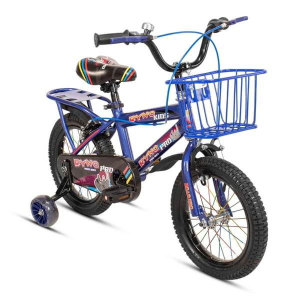 Bicicleta Infantil R14 Niño Azul Canastilla Portabultos Ryno azul