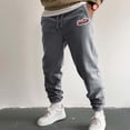 thumbnail image 2 of Zszcpp Mens Casual Pants Running Print Classic Design Sports Long Letter Outerwear Baisc Trousers Casual Trouser, 2 of 4