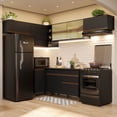 thumbnail image 2 of Madesa Gabinete de Cocina Integral Completa de Esquinero 402 cm Reims Negro 04, 2 of 8