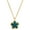 0318K Real Gold Green 4807, variant on Simple All-match Titanium Steel Flower Pendant Necklace For Women