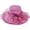 Hot Pink, variant on Wide Brim Organza Hat Dress Hat for Women Tea Party Derby Noble Wedding Cap