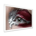 thumbnail image 2 of Designart 'Close Up of A Woman Eye With Red Makeup On' Modern Framed Art Print, 2 of 4