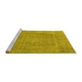 thumbnail image 2 of Ahgly Company Machine Washable Indoor Square Oriental Yellow Industrial Area Rugs, 8' Square, 2 of 4