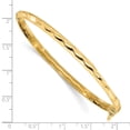 thumbnail image 3 of Auriga Fine Jewelry 10K Yellow Gold Polished Twisted Hinged Bangle for Women, 3 of 6