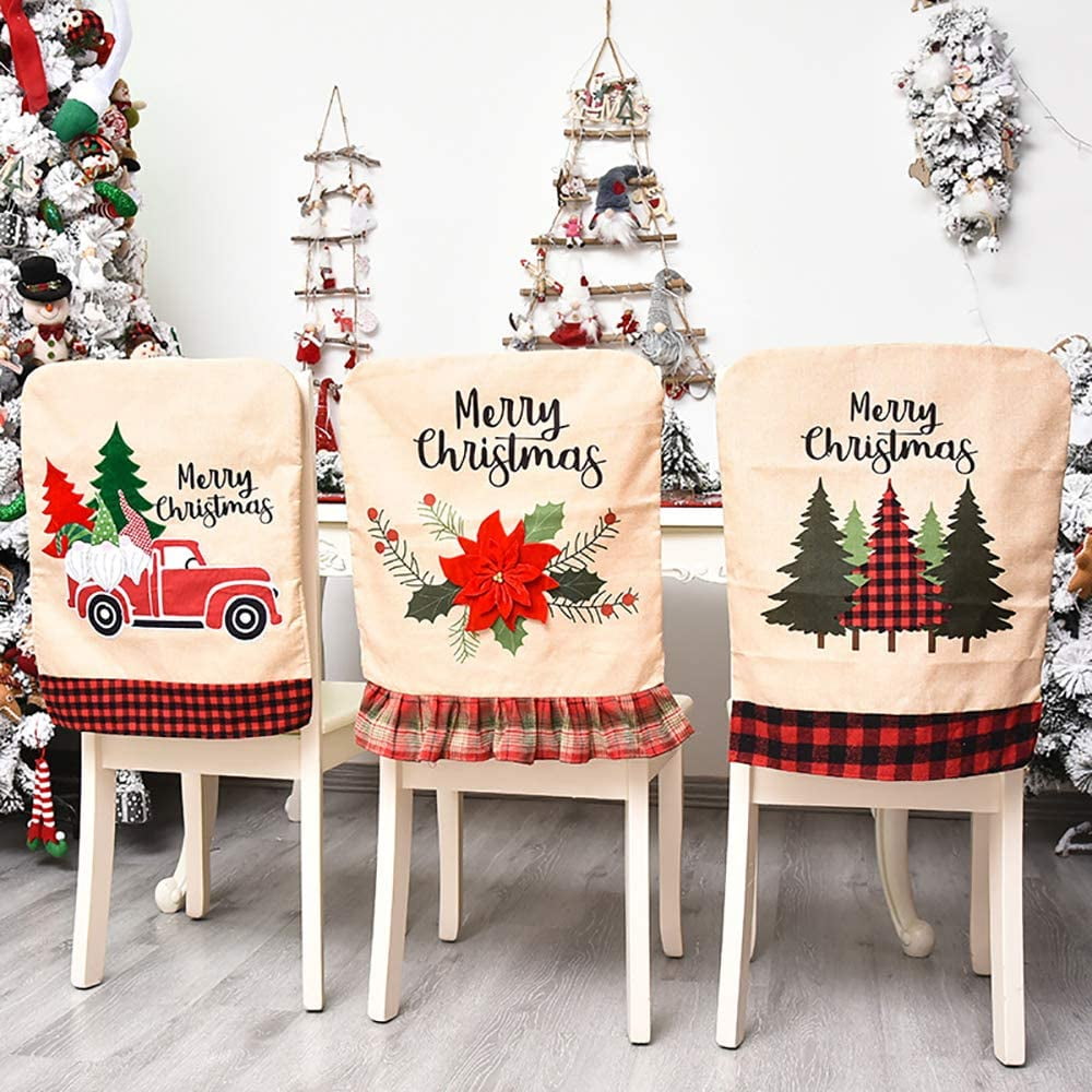 Christmas back chair covers new arrivals
