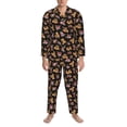 thumbnail image 3 of Honeii Rose Flower Bear Pattern Mens Pajamas Set,2pcs Men's Lounge Long Sleeve Sleep Shirt and Pajama Bottoms Sleepwear Set,Mens Pjs Sets-XX-Large, 3 of 7