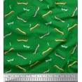 thumbnail image 1 of Soimoi Green Cotton Duck Fabric Bow & Dragonfly Insect Printed Craft Fabric by the Yard 42 Inch Wide, 1 of 3