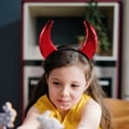 thumbnail image 2 of 1 juego de disfraz de diablo, diadema de cuerno de buey de diablo, pajarita y cola para Halloween., 2 of 5