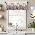 thumbnail image 2 of Autumn Plant Valance Curtain Vintage Watercolor Flowers Country Window Valances Rod Pocket Short Curtains Window Treatments for Kitchen Bedroom Bathroom Laundry 42" x 12", 2 of 9