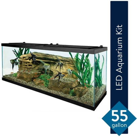 Aqua Culture 55-Gallon Glass Fish Tank LED Aquarium Kit – BrickSeek
