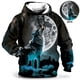 thumbnail image 2 of Nueva sudadera con capucha con estampado 3D de lobo y textura para hombre, de manga larga, informal, holgada, de gran tamaño, para exteriores, Y2k, 2 of 5