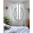 thumbnail image 3 of Green Purple Boho Sheer Curtains 84 Inch Length 2 Panels Set for Living Room/Bedroom, Vintage Abstract Art Floral Ethnic Tribe Kitchen Curtains Grommet Semi-Sheer Curtains Window Treatments 42"x84"x2, 3 of 7