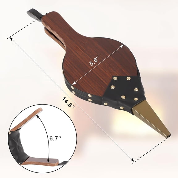 Fireplace Bellows Air Blower Cast Nozzle 14.8" x 5.6" Bundle Fireplace Tools Set 5 Pcs 30.5 Inch Black