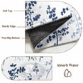 thumbnail image 6 of Round Rugs 3.3Ft, Blue Botanical Round Area Rug Washable Indoor Throw Carpet, Spring Floral Watercolor Leaf Soft Non Slip Circle Rug for Laundry Room Patio Home Decor Aesthetic, 6 of 8