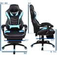 thumbnail image 4 of ELECWISH Racing Style Reclining Gaming Chair High Back Large Size Ergonomic Adjustable Swivel Computer Chair with Footrest Headrest and Lumbar Support PU Leather Executive Office Chair (Yellow), 4 of 7