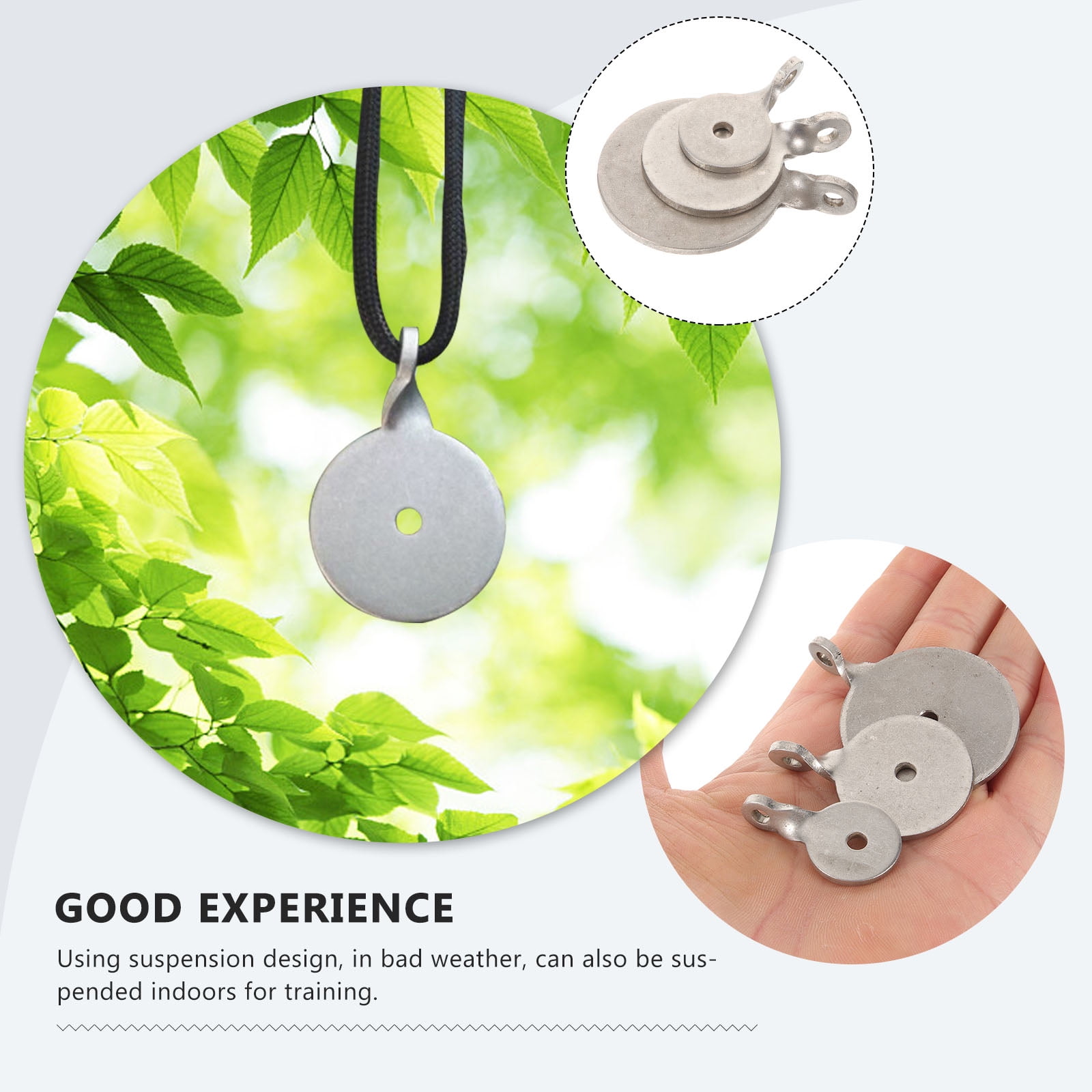 Hemobllo 6pcs Steel Gong Target Hanger Archery Target Stainless Steel Circular Outdoor Shooting