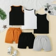 thumbnail image 3 of LYMAYTER Baby Infant Summer Casual Shorts Outfits for Boys 2PCS Short Sleeve Shirt Tops+ Elastic Waist Shorts, 3 of 8