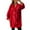Red, variant on lulshou Long Sleeve Shirts for Women Casual Solid Color V-Neck Pullover Top with Button Detail, Navy, S