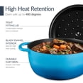 thumbnail image 6 of Best Choice Products Non-Stick Pot & Pan Cookware Set, Cast Iron Skillet, Grill Pan W/ Press, Dutch Oven - Blue, 6 of 10
