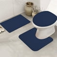 thumbnail image 6 of 3 Piece Bathroom Rugs Bath Mat Set, Velvet Bath Mats for Bathroom - Non-Slip Backing Bath Rugs, Washable - U-Shaped Contour Bathroom Rug and Toilet Lid Cover for Tub Shower & Bath Room, 6 of 8