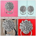 thumbnail image 3 of Minkissy 2Pcs Silver Door Knob Knocker Lion Head for Furniture Installation, 3 of 8