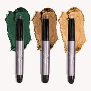 Julep Eyeshadow 101 Crème To Powder Waterproof Eyeshadow Stick Trio - Evergreen Shimmer, Copper Shimmer & Warm Gold Shimmer.
