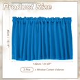 thumbnail image 2 of Uxcell 2 Pcs Window Valance, 52 x 18 Inch Valance Curtains Short Light Filtering Sheer for Windows Bedroom, Blue, 2 of 6