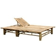thumbnail image 3 of vidaXL 2-Person Sun Lounger with Cushions Bamboo, 3 of 5