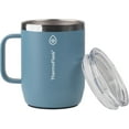 thumbnail image 2 of ThermoFlask Drinkware Collection - 12 oz Insulated Coffee Mug with Leakproof Push N Sip Lid, Dusty Blue, 2 of 6