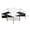 Black + White + MDF, variant on Modern Nesting Coffee Tables Set of 4 - Mid Century Square Living Room Table, Free Adjustable Shape, Versatile Accent Furniture Black & White