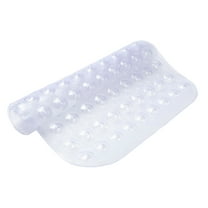 Kenney® Inside the Shower Vinyl Bubble Bath Mat with Suction Cups and Drain Holes, 30.75" L x 15.25" W, Clear