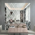 thumbnail image 2 of 10/17/32/58pcs 3D Diamonds Mirror Stickers Acrylic Triangles Self-adhesive DIY Wall Mirror Stickers for Living Room Home Decor, 2 of 10