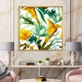 thumbnail image 2 of Designart 'Yellow Flowers and Tropical Foliage III' Modern Framed Canvas Wall Art Print, 2 of 5