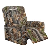 Yuyamidu Camo Recliner Chair Covers for Living Room Hunting Branch Recliner Sofa Slipcovers with Pocket Breathable Slip Covers for Recliners with Arms Non Slip Furniture Protector