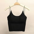 thumbnail image 2 of Bigersell Strappy Sports Bra Upgrade Women's Bra with Base Daily Bra Ice Silk Super Thin Plus Size Daily Bra Training Bra Style F-485 Black L, 2 of 6