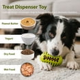 thumbnail image 2 of Dog Treat Ball, Interactive Puzzle Dog Toys for Treat Dispensing, Pet Slow Feeder Chew Tooth Cleaning Balls (4.4‘’, Green), 2 of 9