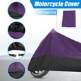 thumbnail image 2 of Unique Bargains 190T XL Motorcycle Motorbike Cover Waterproof Rain Dust Sun Outdoor Protection Black&Purple, 2 of 7