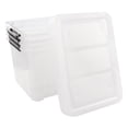 thumbnail image 3 of Cand 70 Quart Clear Plastic Storage Box with Wheels, Large Lidded Storage Bins, 4 Packs, 3 of 8