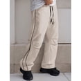 thumbnail image 4 of FEOYA Baggy Parachute Sweatpants Men Straight Vintage Track Pant Sport Skateboard Trousers Hip Hop Side Stripes Sweatpants Loose Y2K Streetwear with Drawstring 2XL Beige, 4 of 7