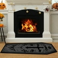 thumbnail image 5 of Halloween Coffin Shaped Bath Rug - Gothic Style Non- Floor Mat for Bathroom, Bedroom or Living Room, Soft Plush 51x23.62 Inch Dark Decor Carpet for Spooky Home Party Decorations, 5 of 6