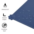 thumbnail image 2 of Dog Food Mat - Pet Puppy Cat Feeding Mat Waterproof Dog Food Water Bowl Placemat in Premium Silicone with Floor Protection Lip, Non Slip and Flexible (Blue), 2 of 8