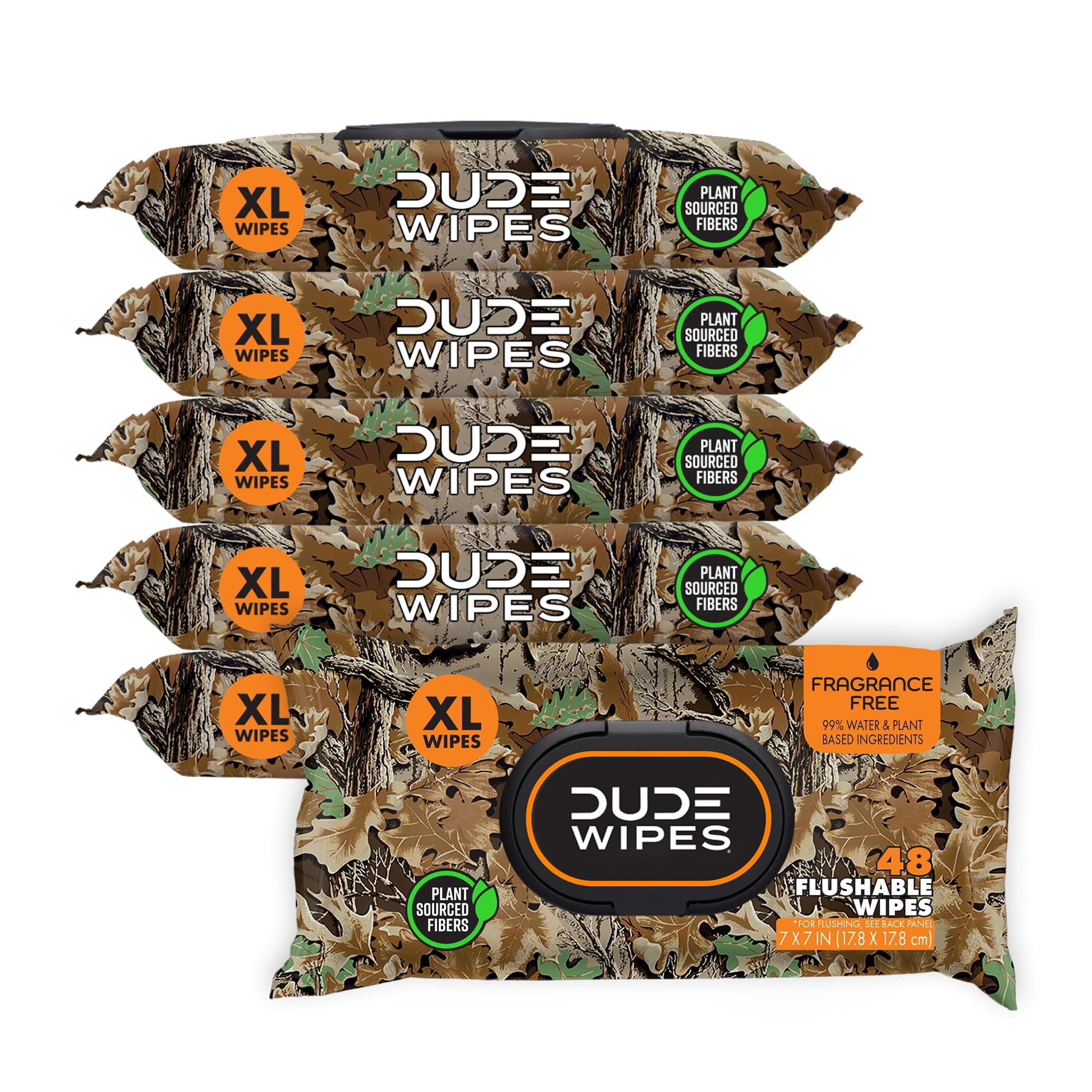DUDE Wipes - Flushable Wipes - 6 Pack, 288 Wipes - Extra Large ...