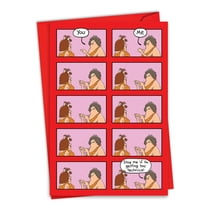 Funny Valentine's Day Greeting Card with 5 x 7 Inch Envelope (1 Card) Too Technical C5135VDG