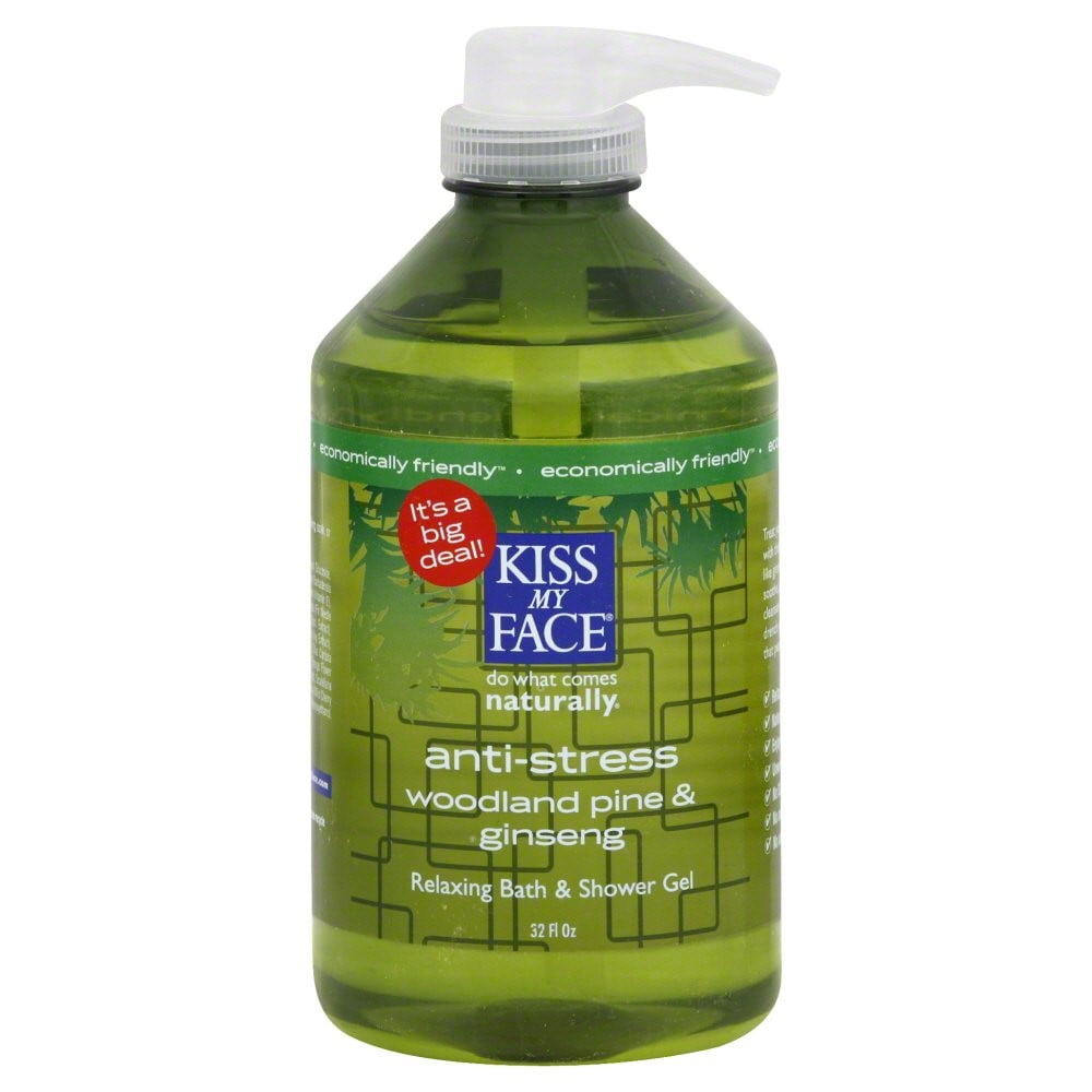 Kiss My Face Antistress Bath and Shower Gel, Value Size, 32 Oz