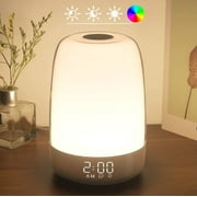 Touch Wake Up Night Light with Sunrise Simulation Alarm Clock, Winshine 3 Ways Dimmable Warm White Bedside Lamp for Kid