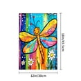thumbnail image 4 of Amhnf Colorful Dragonfly Garden Flag With Rainbow Background And Daisies For Home Outdoor Garden Yard Decor 12x18 inch, 4 of 5
