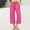 A Hot Pink, variant on Womens Palazzo Pants Casual Drawstring Flowy Pants Elastic High Waist Wide Leg Pants Lightweight Summer Beach Trousers with Pockets Yellow S